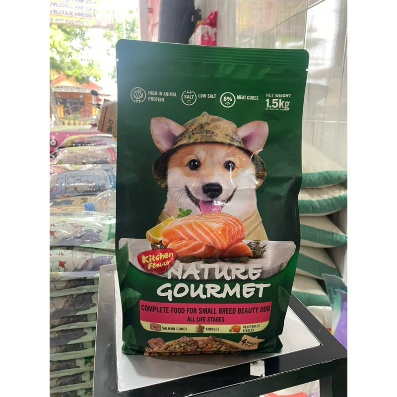 nature gourmet 1,5kg makanan anjing pakan anjing nature gourmet salmon