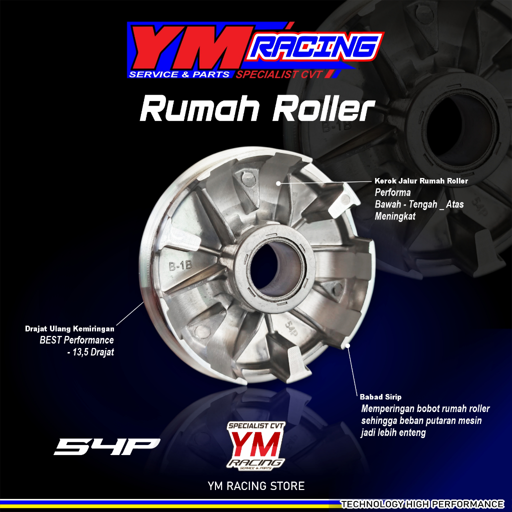 RUMAH ROLLER BUBUTAN MIO J [ RUMAH ROLLER RCING XRIDE 115 ( RUMAH ROLLER MIO SOUL GT / RUMAH ROLLER 