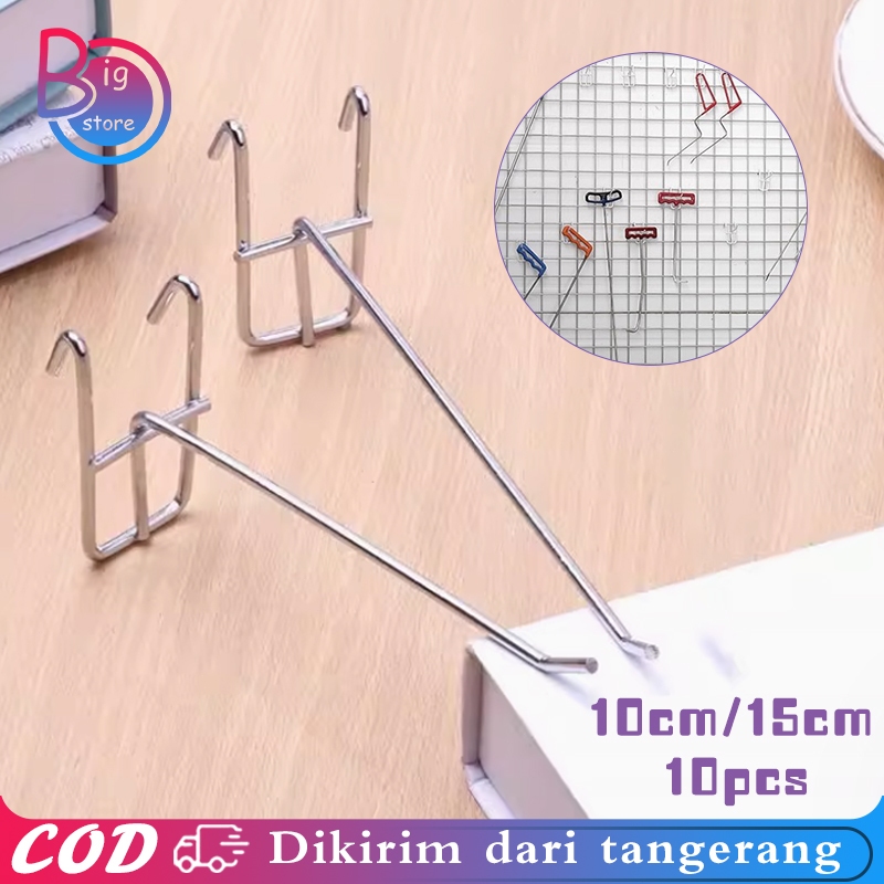 10pcs Gantungan Ram Besi Hook Ram Gantungan Gantungan Ram Aksesoris Hook Ram Cantolan Ram Besi Canto