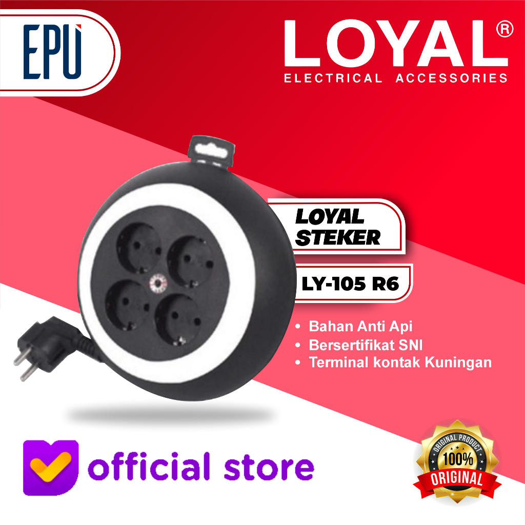Loyal Kabel Roll LY105 Yunior Kabel Roll LY-105 Kabel Gulung Kabel Extension Listrik