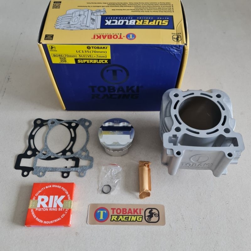 CYLINDER BLOCK TOBAKI MX KING 70MM VIXION SUPER BLOCK CERAMIC TOBAKI ORI MALAYSIA