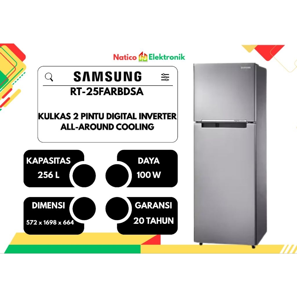 Kulkas SAMSUNG RT25 2 PINTU 256 L