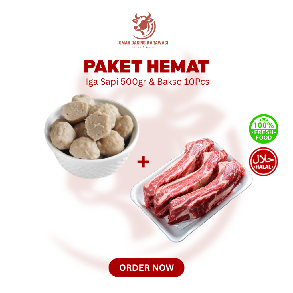 

Paket Hemat - Iga Sapi 500 Gram & Bakso 10 Pcs Tangerang