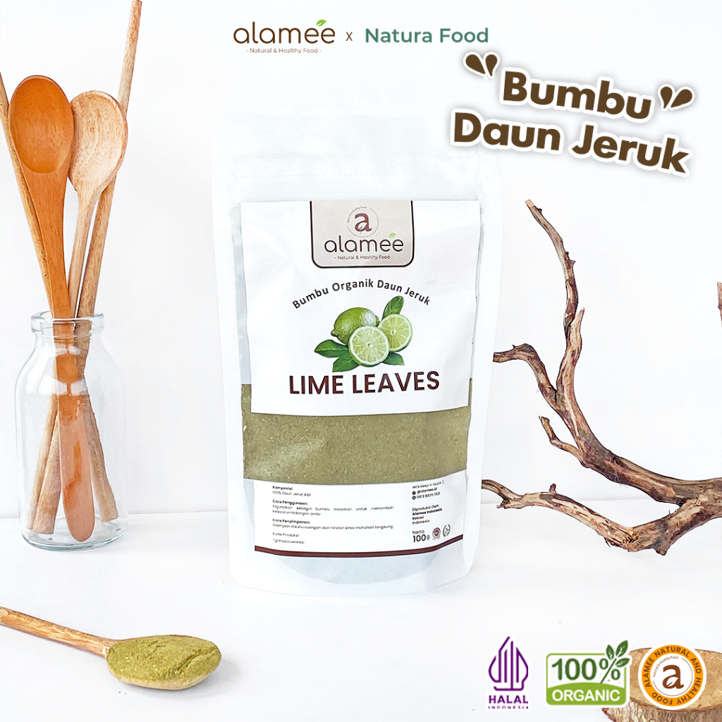 

ALAMEE Daun Jeruk Bubuk Bumbu Dapur Instan Lime Powder Organik Murni Asli Seasoning 100 Gram