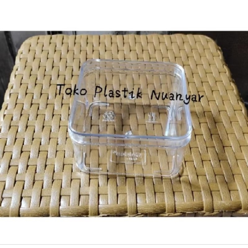 Toples Plastik Bujursangkar / Square mini Untuk Kacang, Kue Kering Merk Golden Ukuran 10,5 cm x 6 cm