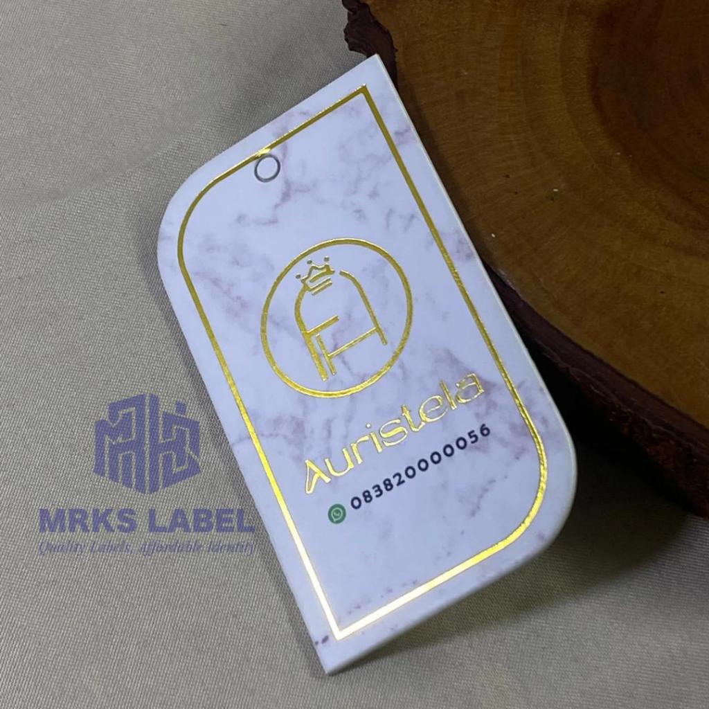 

hang tag foil / label kertas custom / gantungan kertas / hangtag premium distro / label kertas