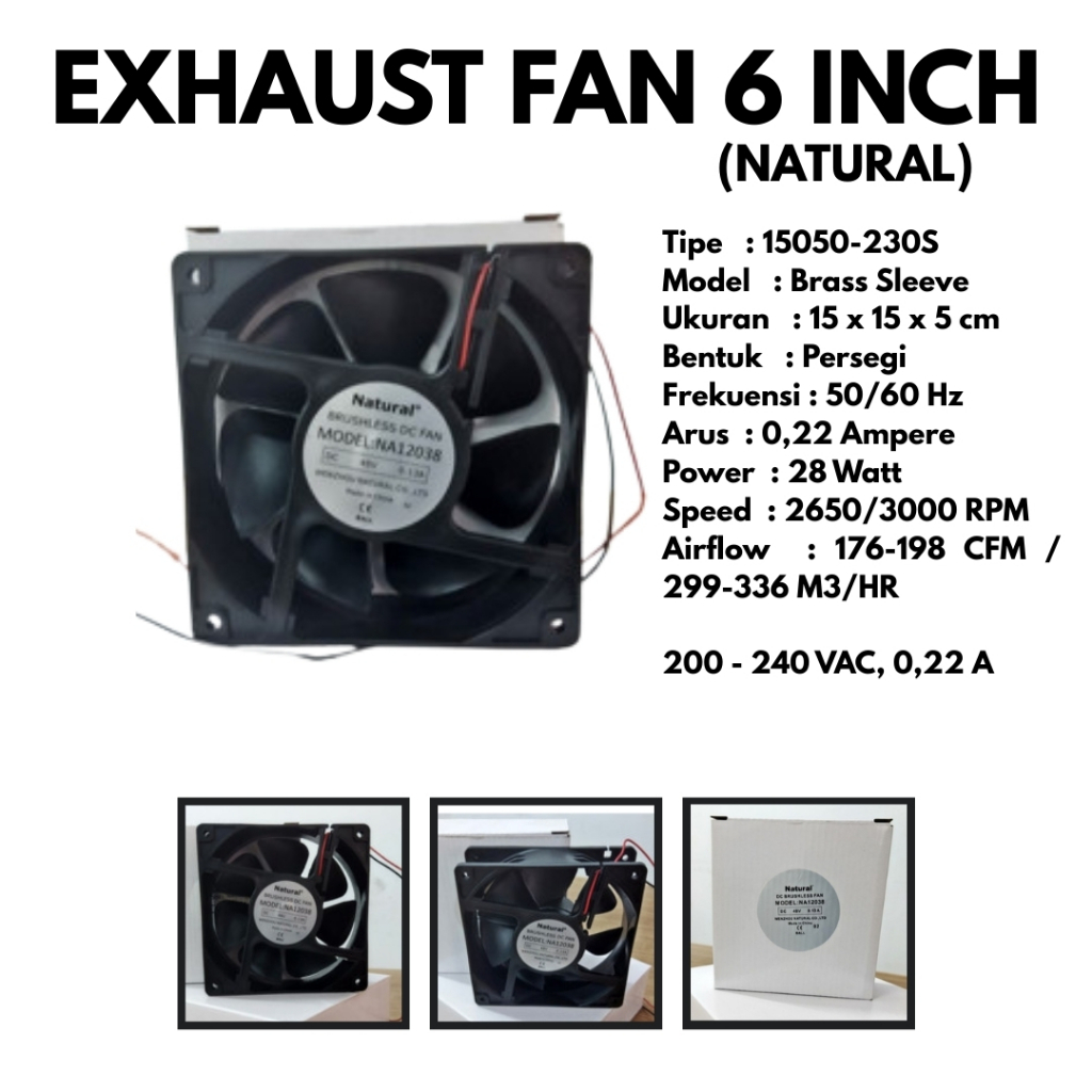 Exhaust Fan DC 4 Inch DC12038 48Volt Brushless