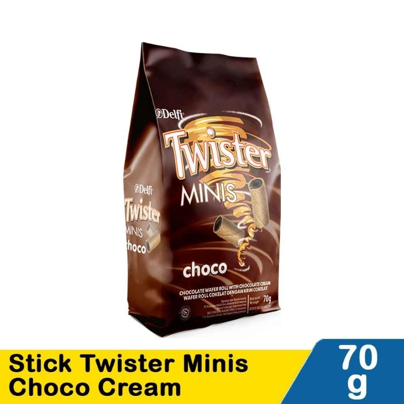

DELFI WAFER STICK TWISTER MINIS CHOCO CREAM PCK 70g