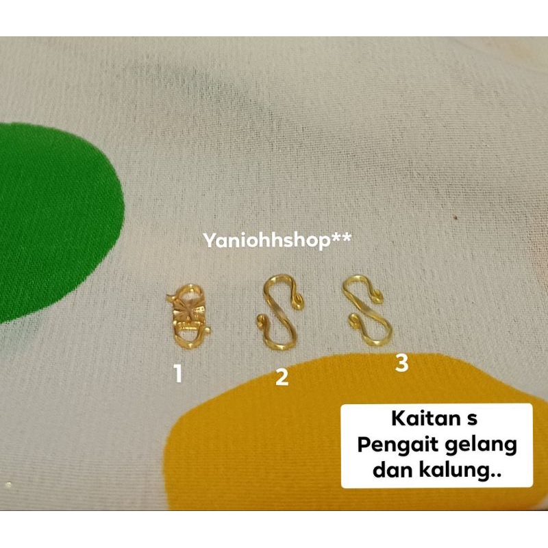 pengait kalung / gelang kaitan S ada ring O bulat