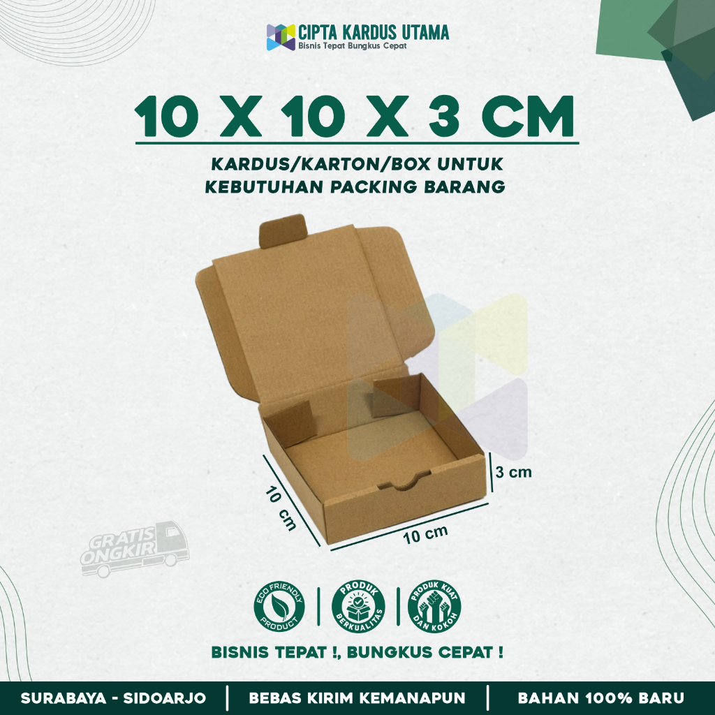 

Kardus Die Cut 10x10x3 | Box Diecut | Karton Cocok untuk Hampers dan Aksesoris