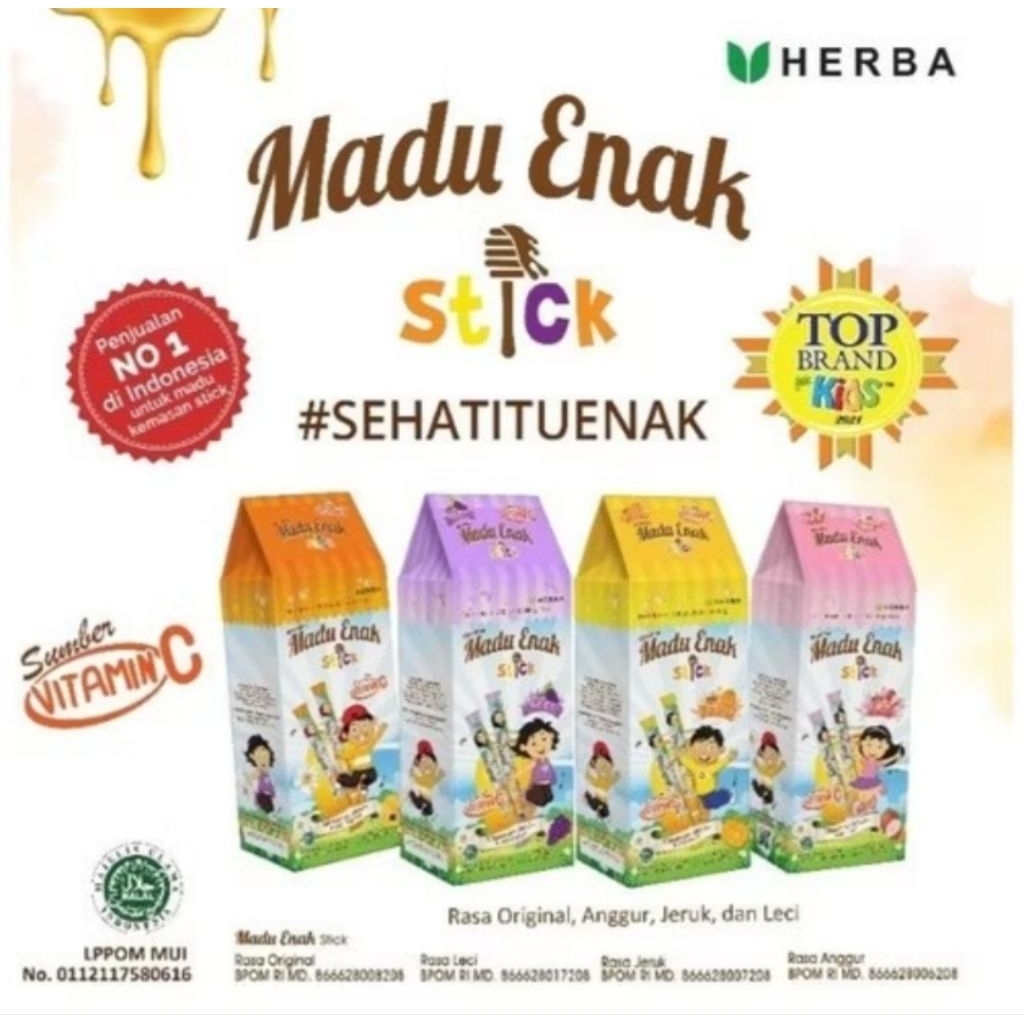 

MADU ENAK STICK ISI 20 PCS HERBA MADU ENAK