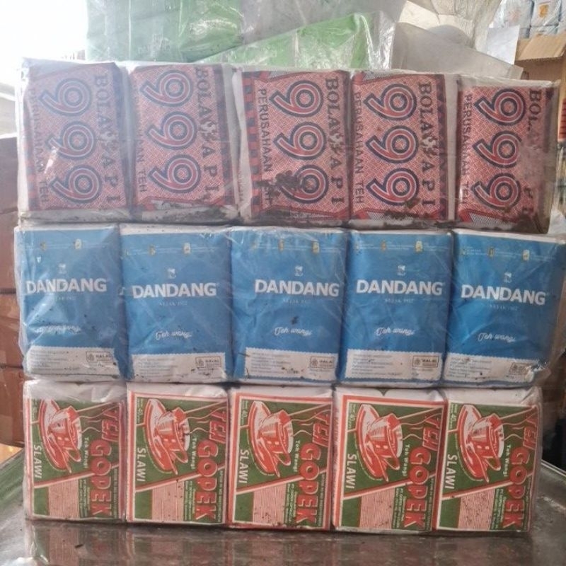 

Teh tubruk paket 3 slop 3 varian(dandang biru.teh99.gopek)kemasan 40 gram