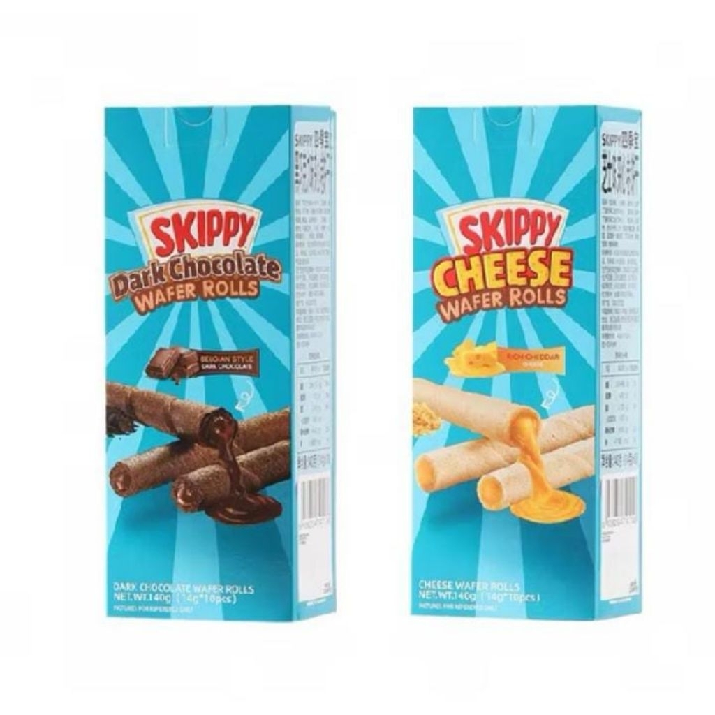 

(BISA COD)Ready Stok Skippy Wafer Roll Varian Keju dan Coklat