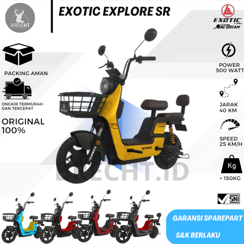 Sepeda Listrik Electric Bike Exotic Explore & Explore SR New Design 500 Watt Original Garansi