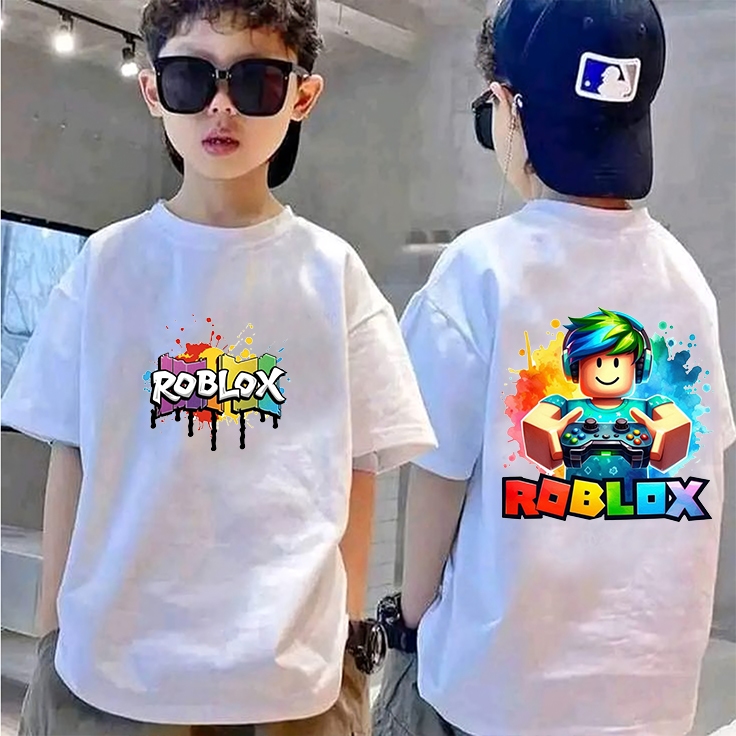 (GRATIS HADIAH MEANRIK) T-SHIRT Baju Kaos Distro Anak Laki Laki Perempuan Kaos Anak Motif Roblox|COT