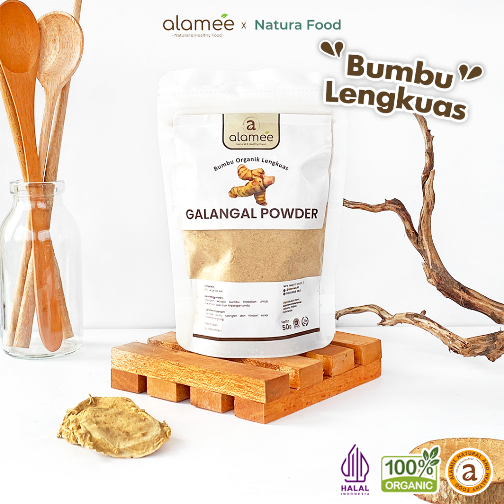

ALAMEE Bubuk Lengkuas Asli Galangal Powder Murni Seasoning Bumbu Organik 50 Gram