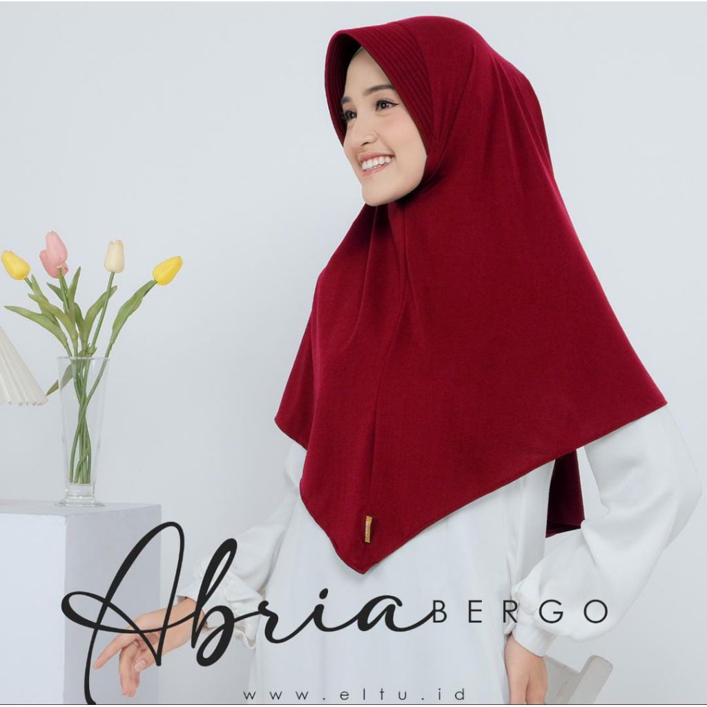 Bergo Eltu / bergo abria by eltu.id / bergo Maroon / bergo spandex / bergo instan