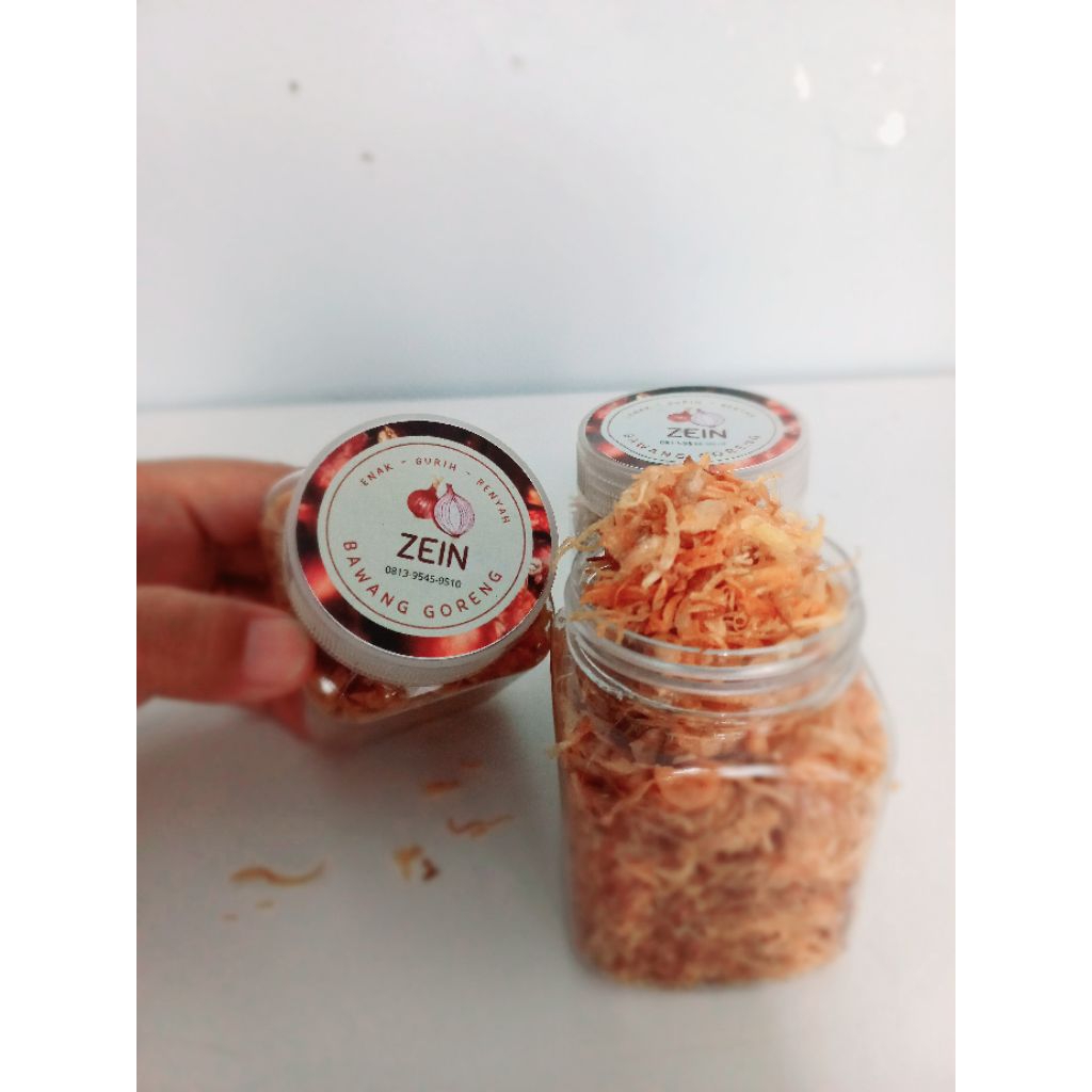 

zein snack bawang goreng Pedas ukurqn toples 200 ml asli tanpa campuran tepung gurih renyah enak