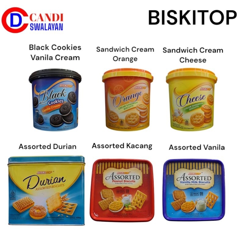 

BISKITOP Aneka Biskuit 400g Assorted | Cookies | Sandwich