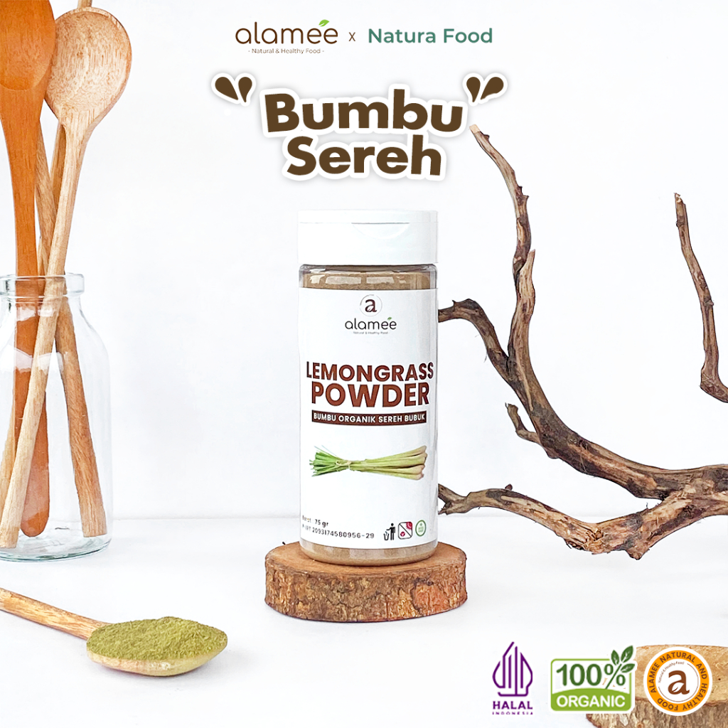

ALAMEE Sereh Bubuk Bumbu Dapur Organik Lemongrass Powder Serai Murni Asli Seasoning Tabur