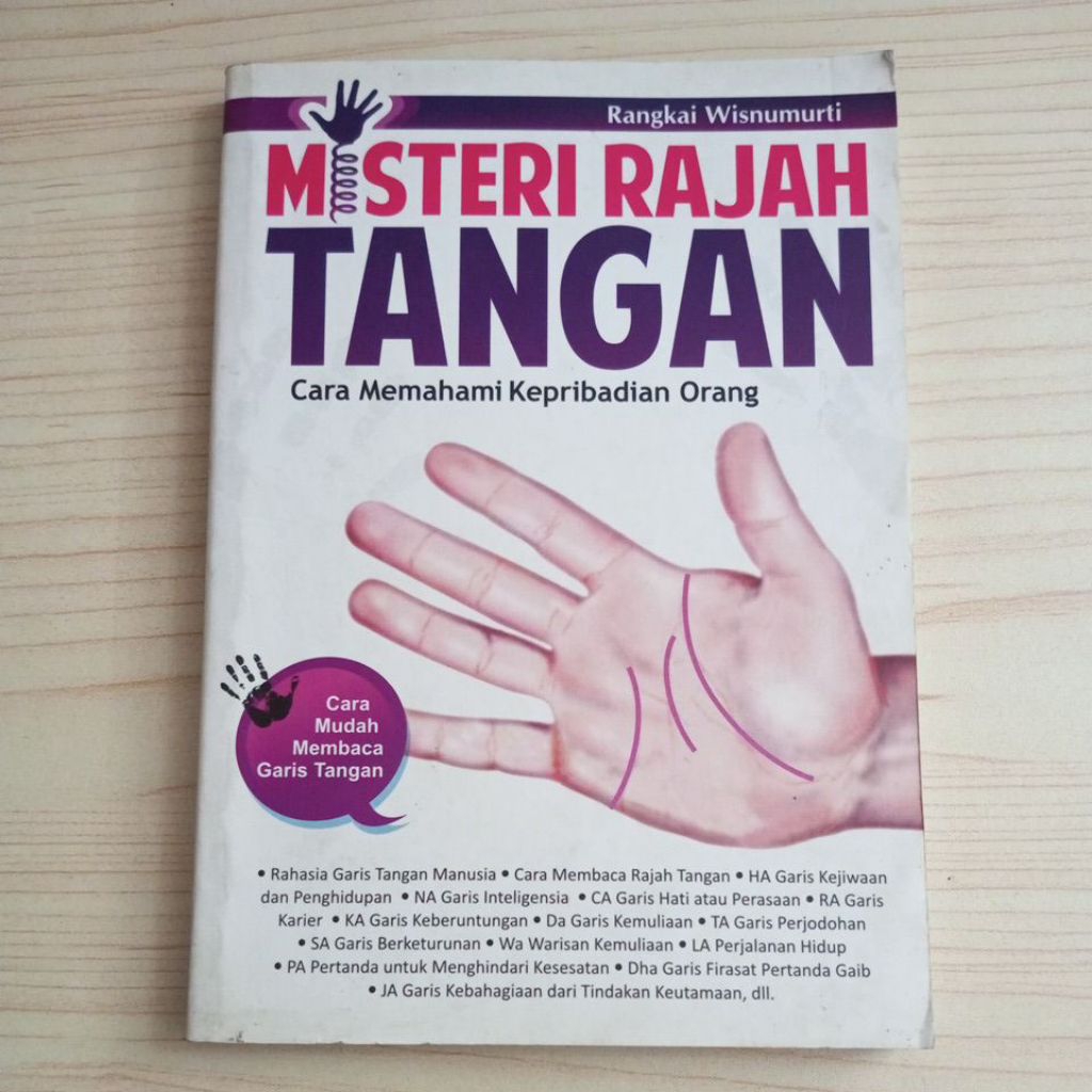 BUKU MISTERI RAJAH TANGAN OLEH RANGKAI WISNUMURTI