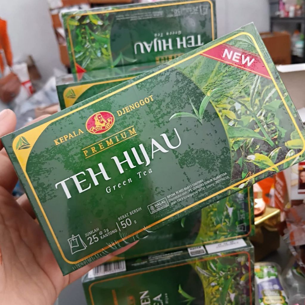 

Kepala Djenggot Teh Hijau Premium 25 x 2,4gr | Teh Hijau Celup Kepala Djenggot 60gr - Teh Hijau / Green Tea