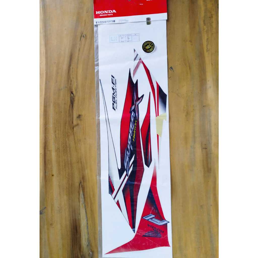 STRIPING STIKER STICKER LIST LIS BODY BODI KIRI HONDA SUPRA X 125 HELM IN FI INJEKSI 2012 ORIGINAL O