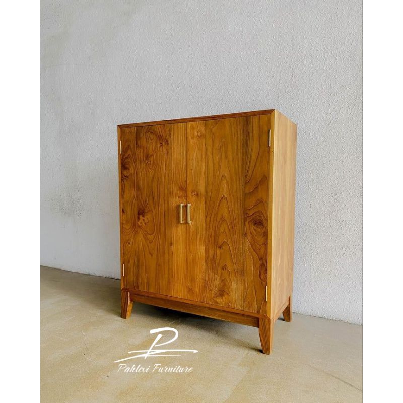 LEMARI BUFFET RAK SERBAGUNA / NAKAS JATI MINIMALIS