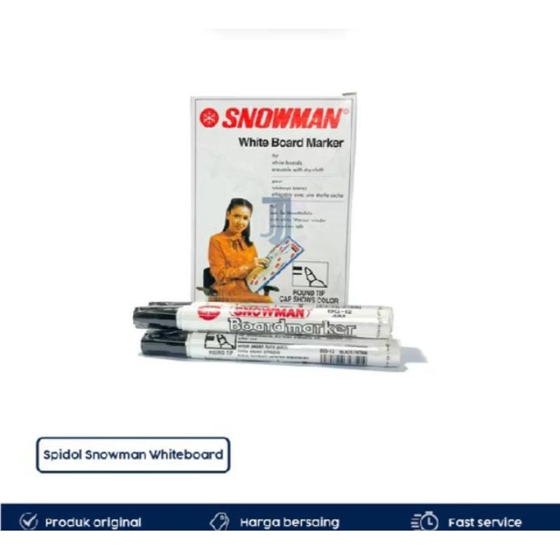 

(1 PCS) Spidol SNOWMAN Papan Whiteboard BG-12 Bisa Dihapus