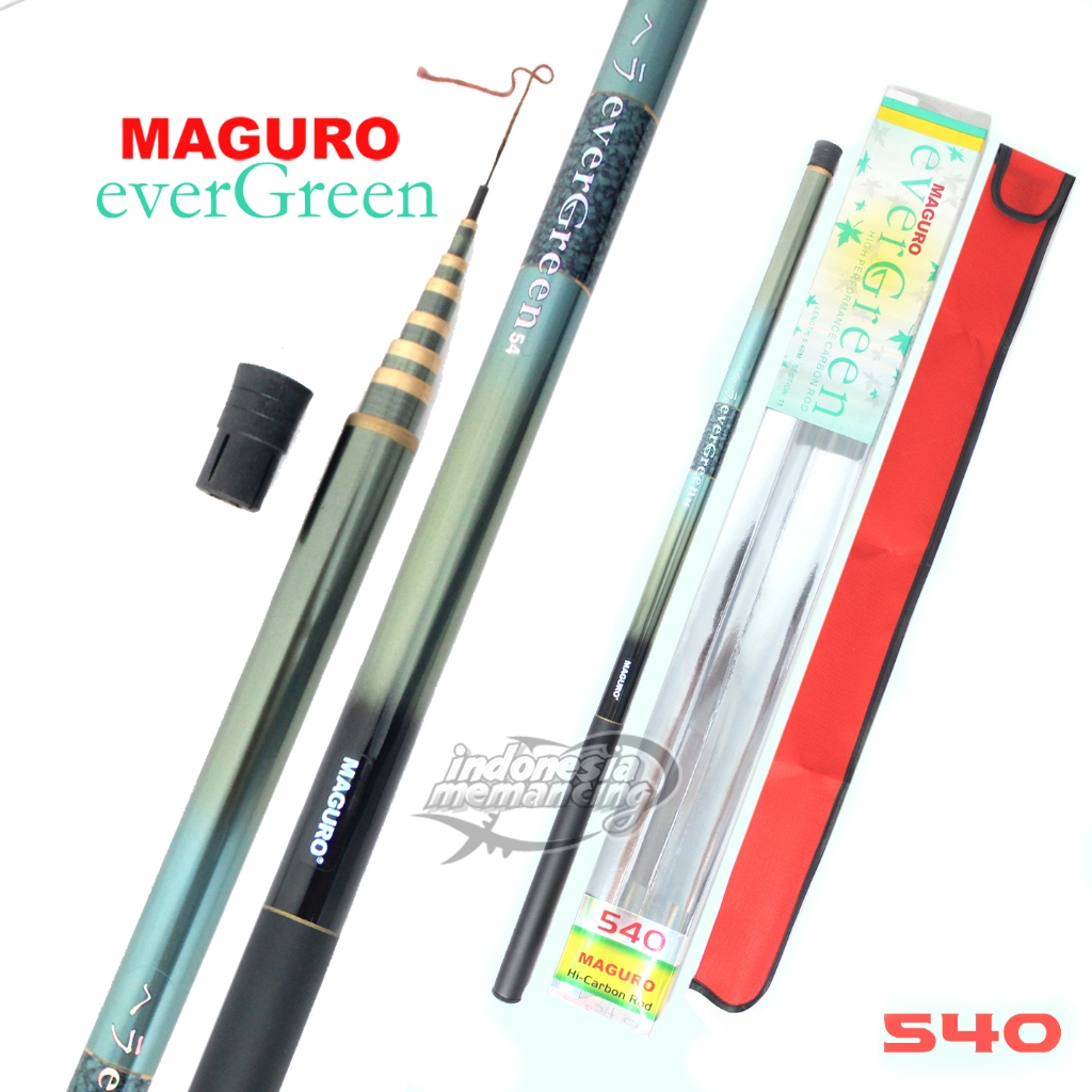 Joran Tegek Maguro Ever Green Zoom Pole Labuan Pancing