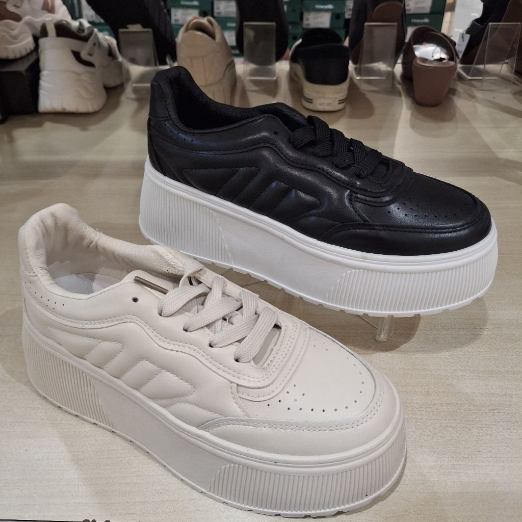 Steve & co sepatu tali sneakers wedges hak dalam 7cm wanita comfort size 36-40