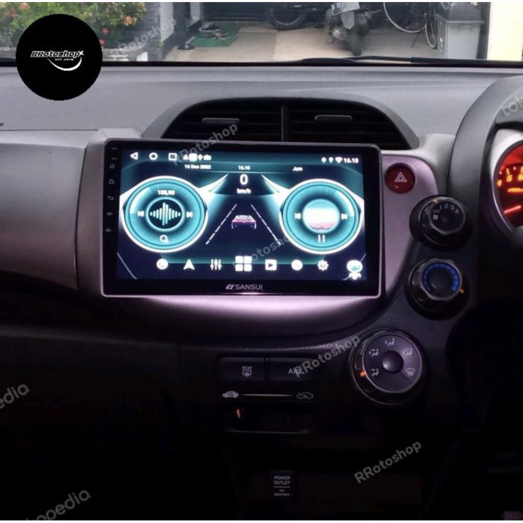 Head Unit Tape Android Mobil Honda Jazz GE8 10 Inch Double Din Headunit
