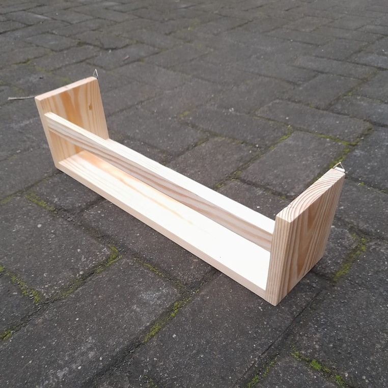 Rak Rakk Bumbu Ambalan Kayu Gantung Dinding Tempat Penyimpan Toples Garam Gula Rack Pinus Serbaguna