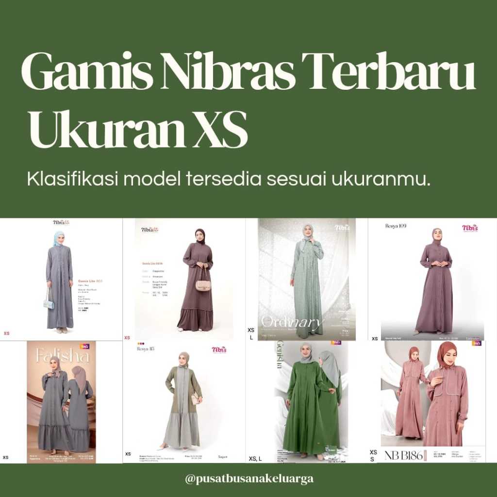 GAMIS NIBRAS UKURAN XS GAMIS MURAH GAMIS PROMO GAMIS SALE GAMIS NIBRAS TERBARU NIBRAS FASHION RESYA 
