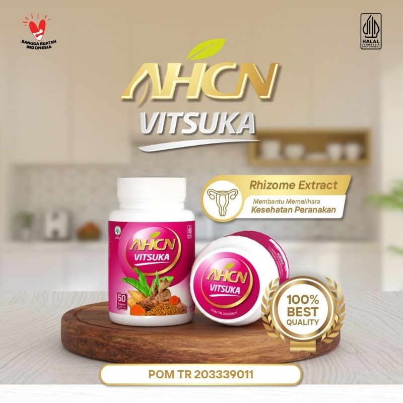 PAKET VITSUKA AHCN (2 Botol VITSUKA) AHCN 100% ORI - Obat Penyubur Kandungan Rahim Wanita