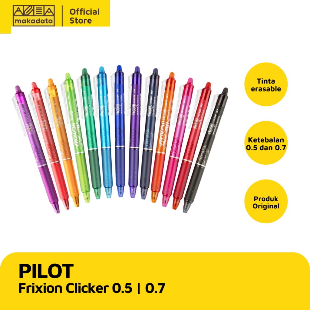 

BOLPEN / BALLPOINT / PULPEN PILOT FRIXION CLICKER 0.7 (1 PCS) MURAH
