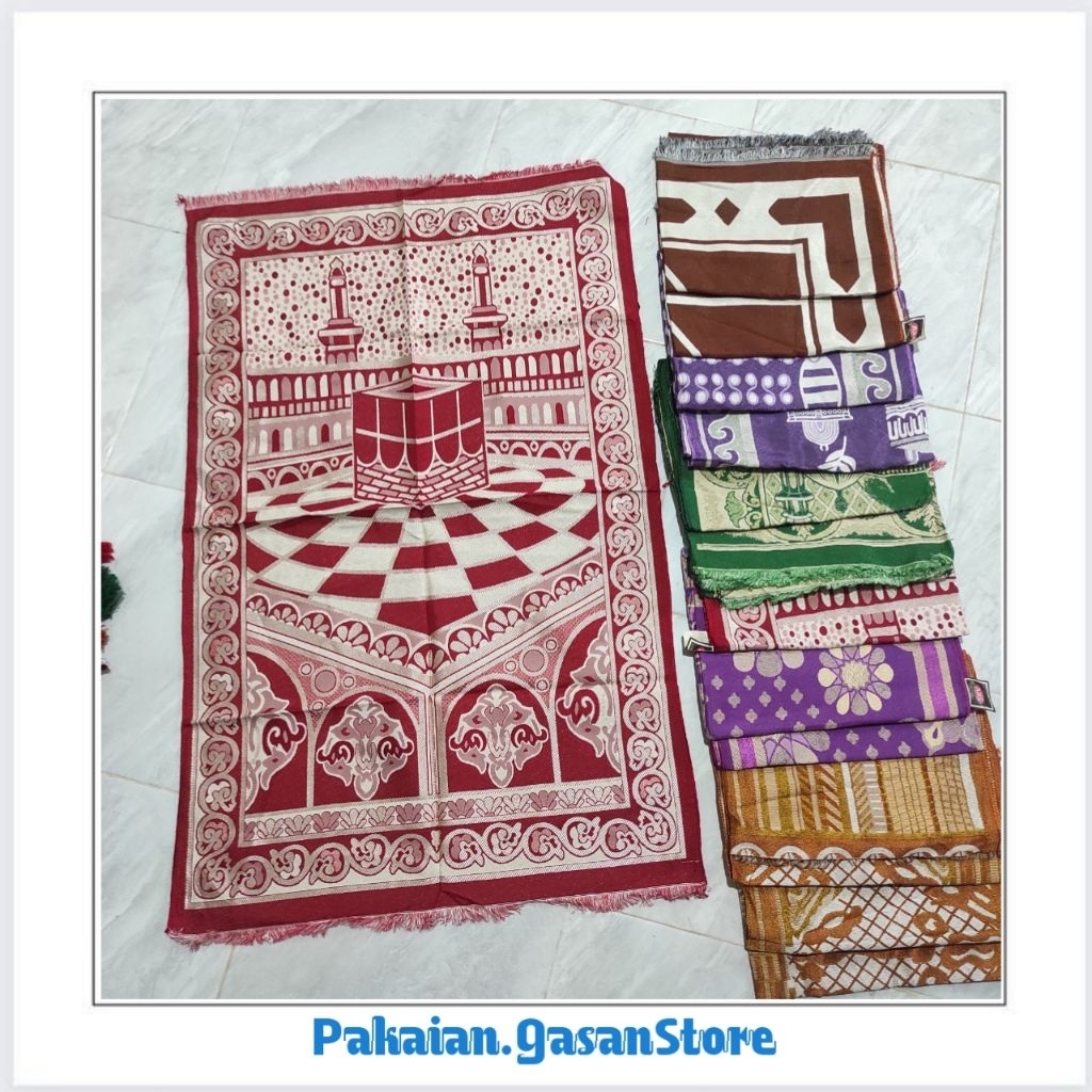 Sajadah Travel Turki / Sejadah Solat Tipis Ukuran 100 x 68 cm Merk SKV Perlengkapan Umroh dan Haji