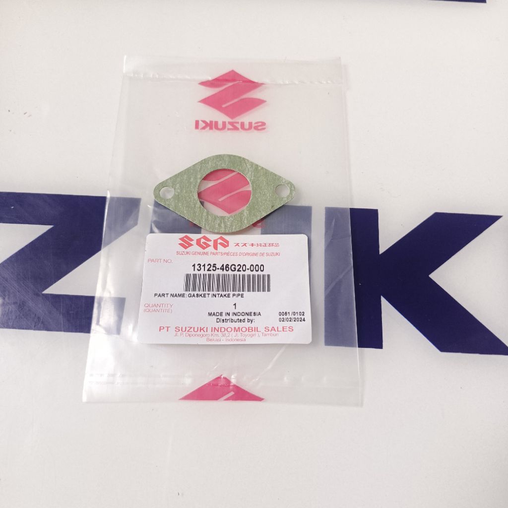 PAKING INTAKE SPIN 125 PAKING INTAKE MANIPOL SUZUKI SPIN 125 ORIGINAL SGP 13125-46G20-000