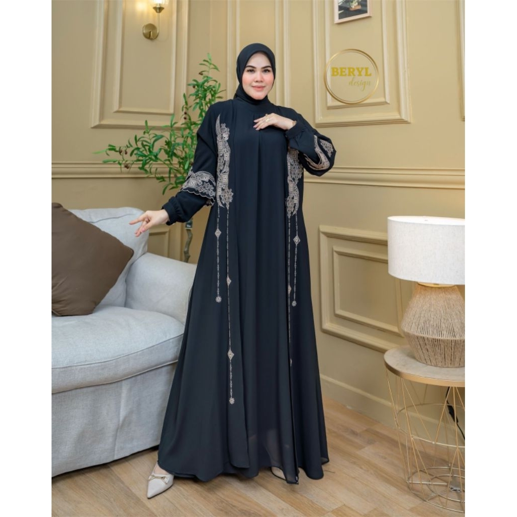 Dalila Abaya // Abaya Outer Lepas Pasang // Abaya Bordir terbaru