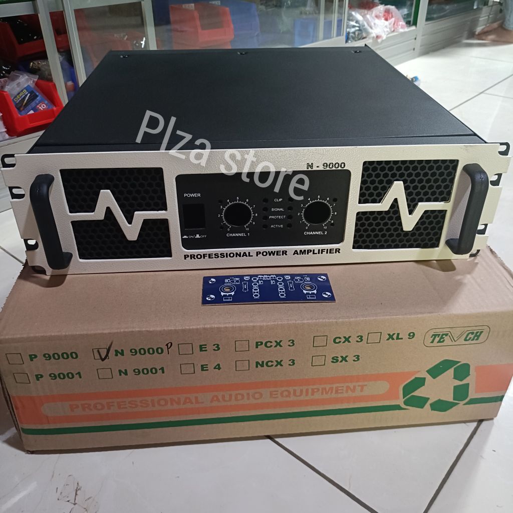 Bok power amplifier tipe N9000 putih 2chanel ukuran 3u bahan plat tebal