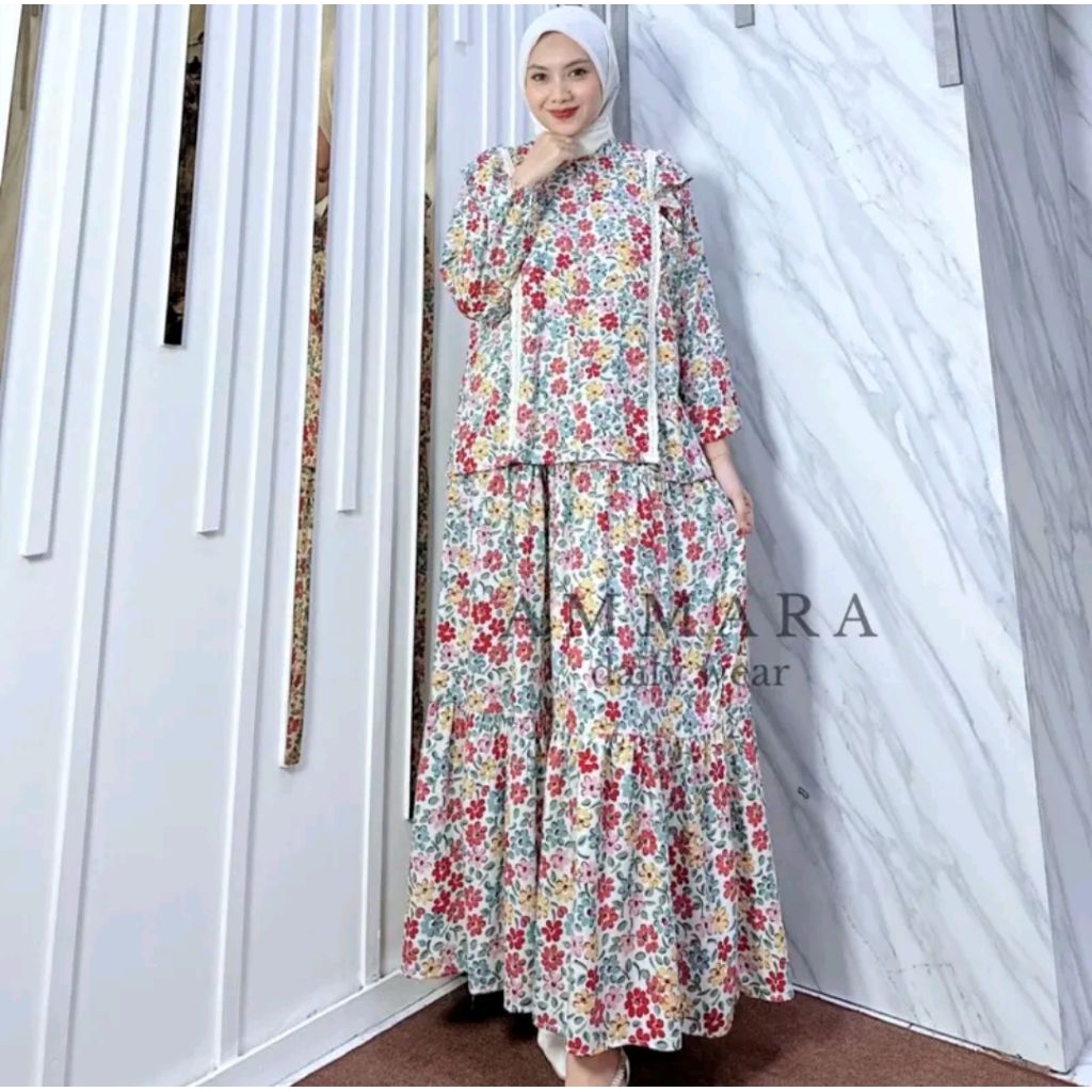 Kamila setrok by ammara-setelan terbaru-oneset setelan motif-setrok setelan katun rayon viscose-sete