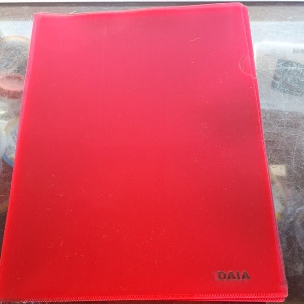 

(1pcs) Map L /clear holder / clear sleeve DAIA merah