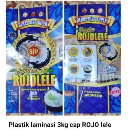 

plastik laminasi merk rojo lele uk 5kg isi 100pcs