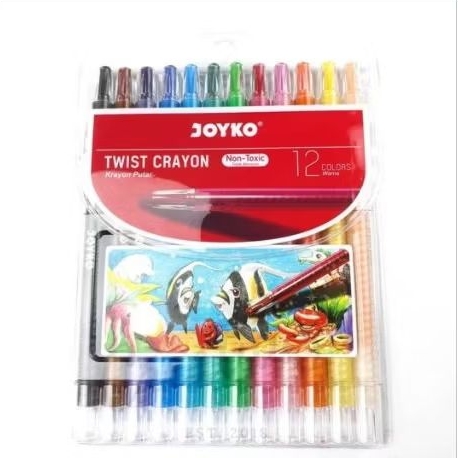 

Joyko Twist Crayon 12 Colors / Crayon Putar Joyko 12 warna