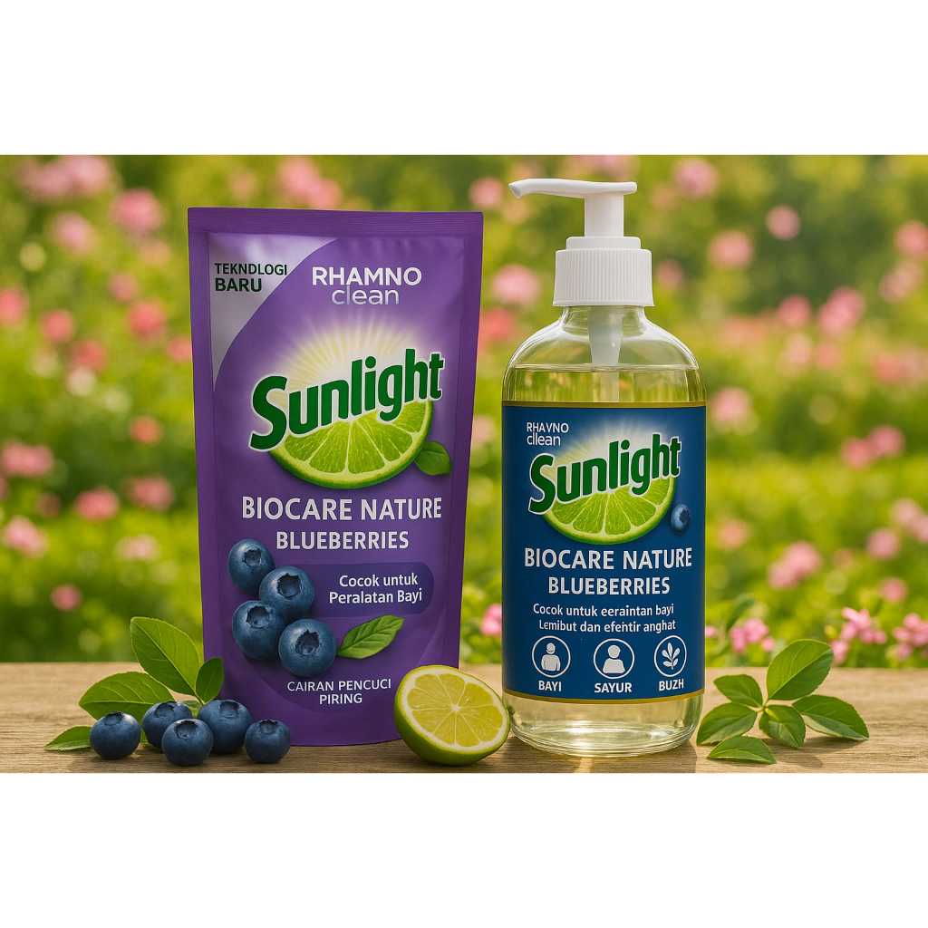 Sunlight Biocare Nature 585 ml Free Botol Pump 500ml Membersikan Peralatan Rumah Tangga dan Bayi