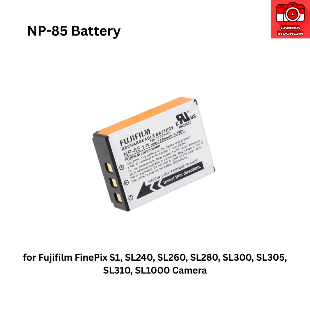 Baterai NP-85 Kamera Fujifilm Fuji FinePix S1, SL240, SL260, SL280, SL300, SL305, SL310, SL1000