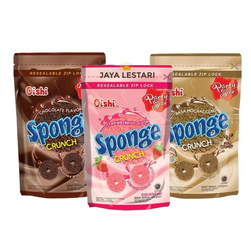 

(Pouch) Oishi Sponge Crunch Pouch (100g) (3 Varian Rasa)