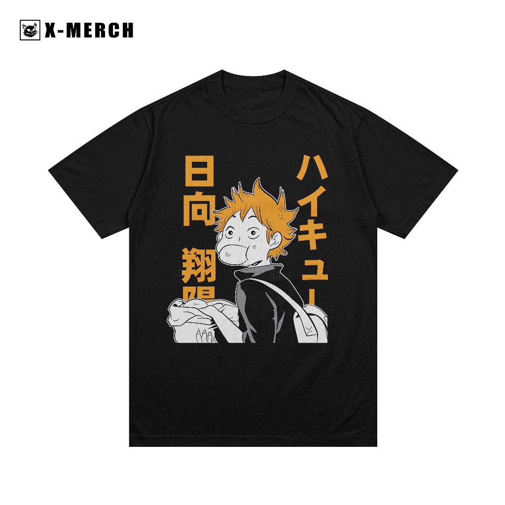 Kaos T-shirt - HINATA SHOYO - HAIKYU - Baju Anime Pria Lengan Pendek