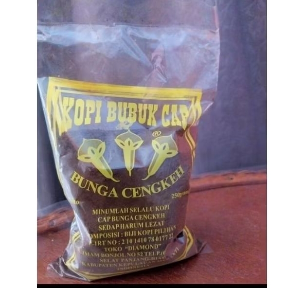 

KOPI BUBUK CAP BUNGA CENGKEH asli SELATPANJANG 250 gr