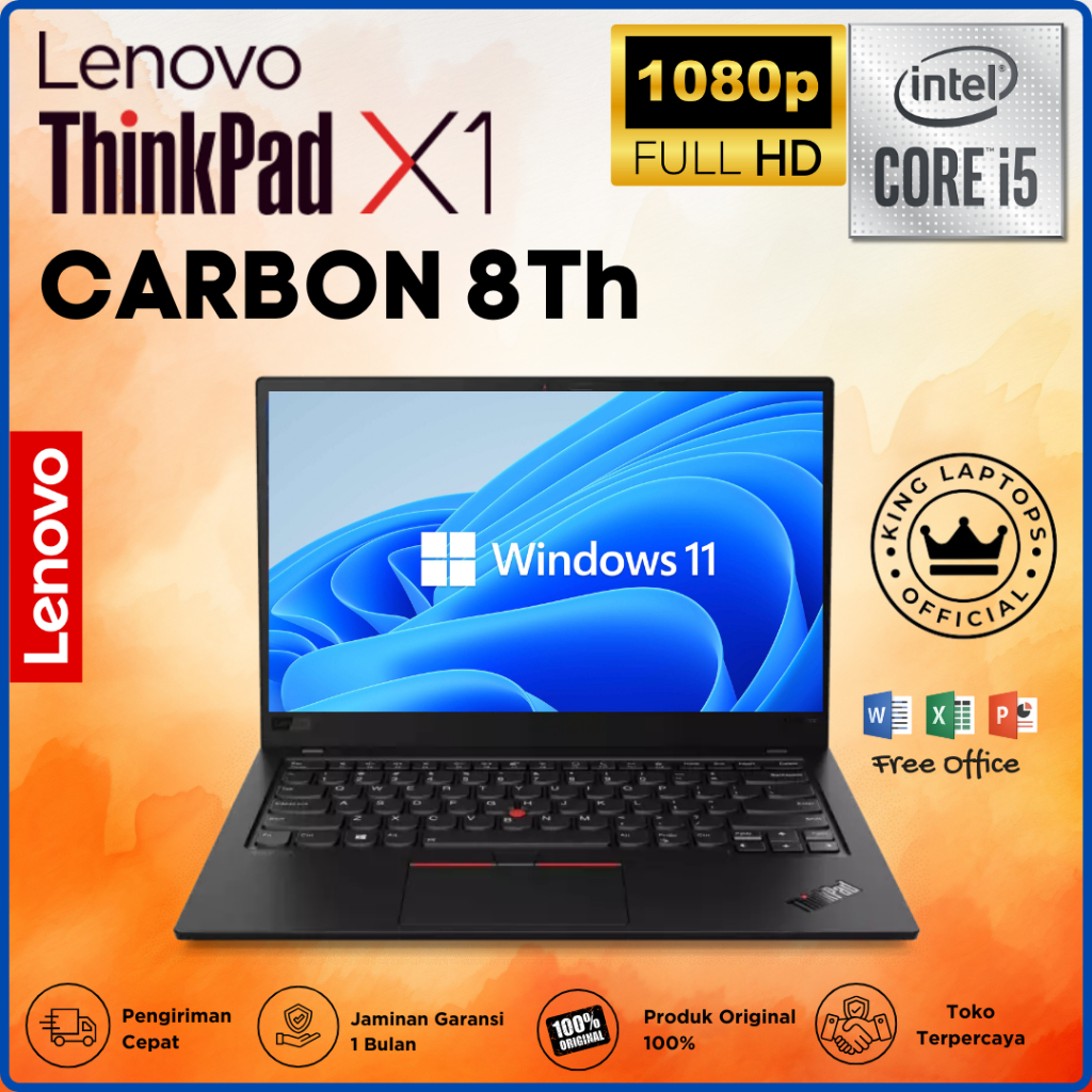 Lenovo Thinkpad X1 Carbon G8/Core i5 Gen 10/16GB RAM/1TB SSD/ Murah